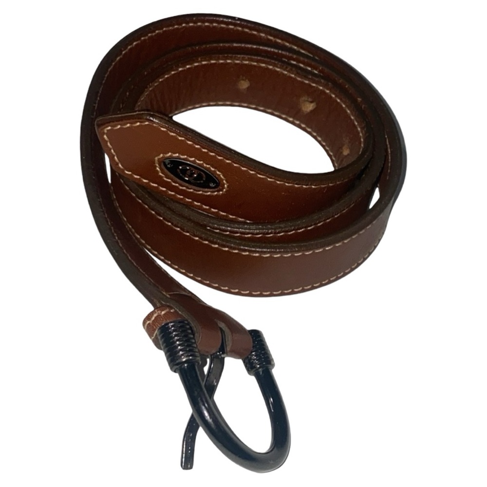 Gucci Brown Leather Belt with Black Buckle